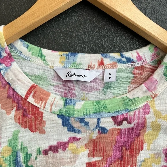 NEW Reitmans Women's Floral Pastel Watercolour Tank Top Size Small Flowy Summer - Picture 3 of 7